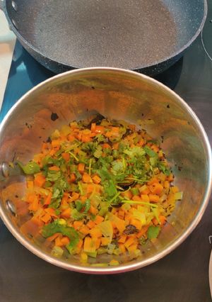 A picture of Vegetarian Carrot Sabzi.
