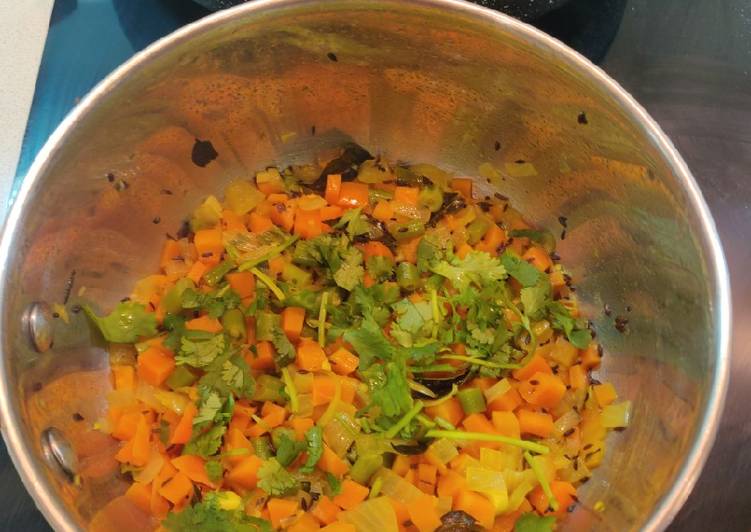 Steps to Make Super Quick Homemade Vegetarian Carrot Sabzi
