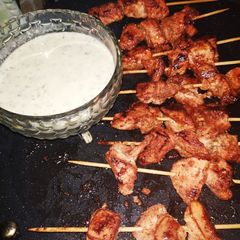 A picture of Chicken tikka boti stick.