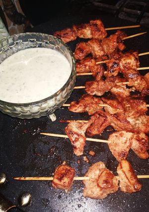 A picture of Chicken tikka boti stick.