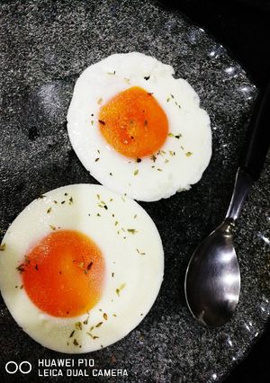 Una foto de Huevos al microondas