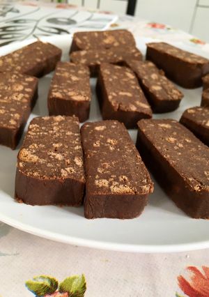 Una foto de Salchichón de chocolate!