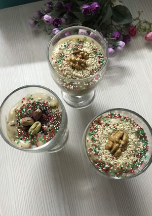 عکسی از دستور پودينگ خرما