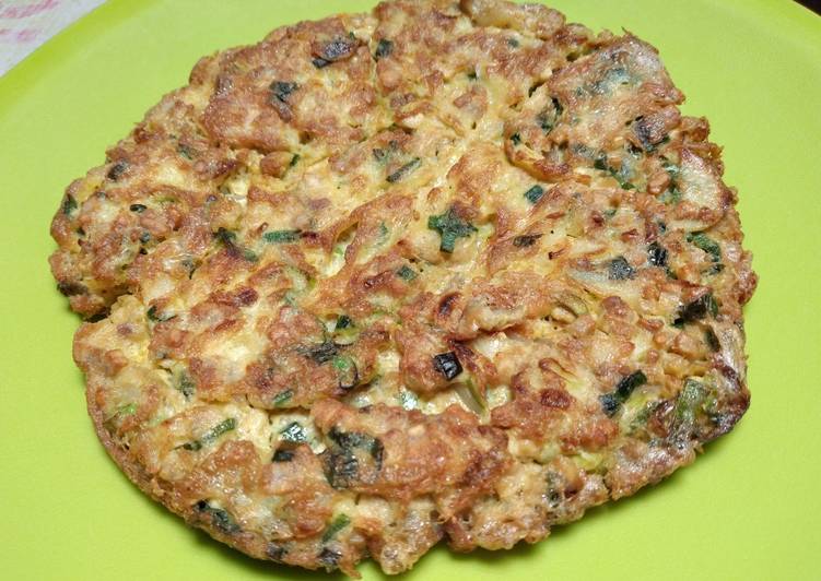 step by step menggodok Telur Dadar Tempe yang selera bertambah