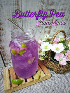Gambar Butterfly Pea Lime Soda