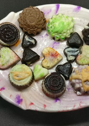 A picture of Chocolate in different taste.