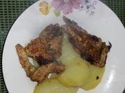 Una foto de lomitos de cerdo al sarten