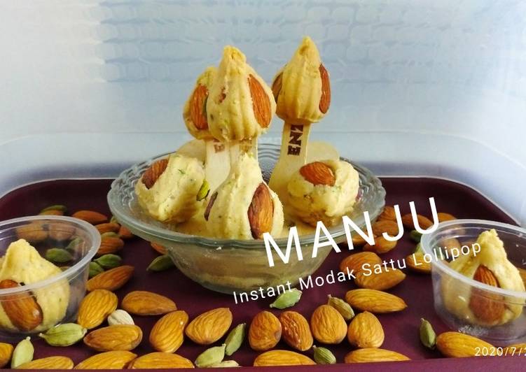 Recipe of Super Quick Homemade Instant Modak Sattu Lollipop