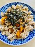 Steamed Pumpkin with minced Chicken (Microwave/Stove-top)