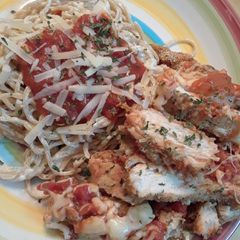 A picture of Chicken Parmesan.