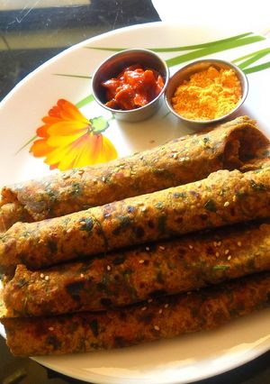 A picture of Ragi Mixed Veg Thepla.