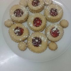 A picture of Jam filled Rich cookies. # cookiescontest#.