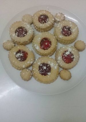 A picture of Jam filled Rich cookies. # cookiescontest#.