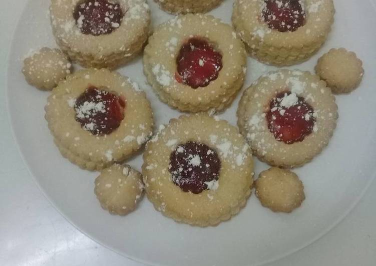 Recipe of Ultimate Jam filled Rich cookies. # cookiescontest#