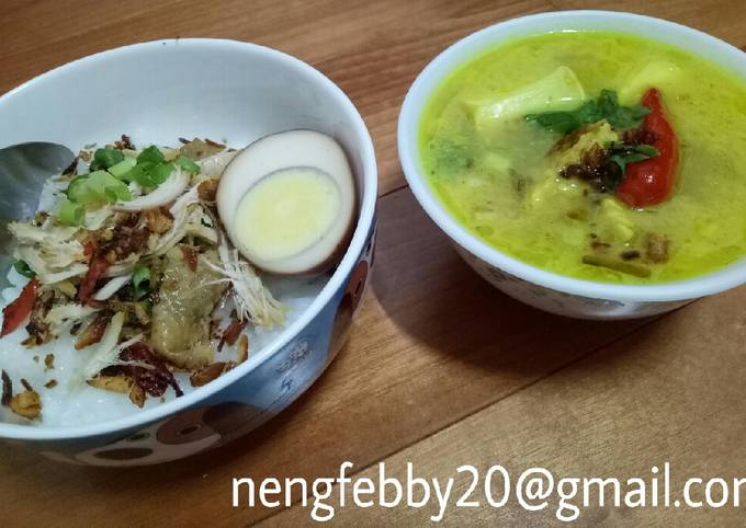 Resep Bubur Ayam Kuah Kuning Oleh Neng Anna - Cookpad