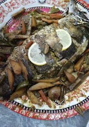 صورة لوصفة سمك بالخضار بالكيس الحراري