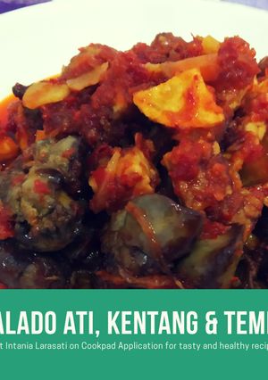 Foto resep Balado Hati Ayam, Kentang & Tempe
