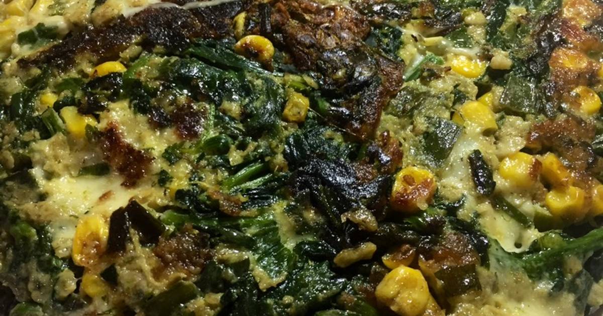 Tortilla de espinaca, choclo y avena Receta de Laura Corbo 🇺🇾 Cookpad