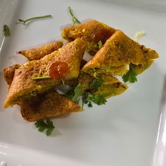 A picture of Sattu cheese dosa.