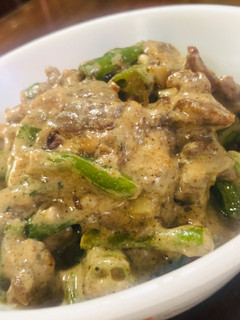 A picture of Stir Fry Beef in Lightly Spiced Coconut Sauce (Curry / Garam Masala).