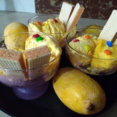 Homemade mango 🍨 icecream A picture of Homemade mango 🍨 icecream.