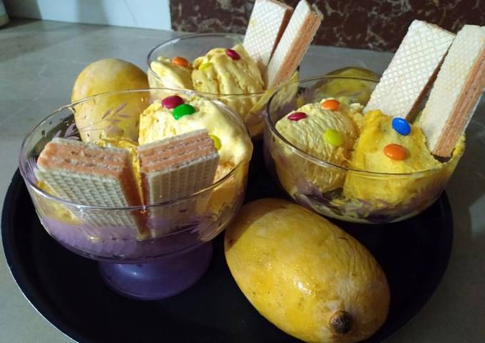 Simple Way to Prepare Delicious Homemade mango 🍨 icecream