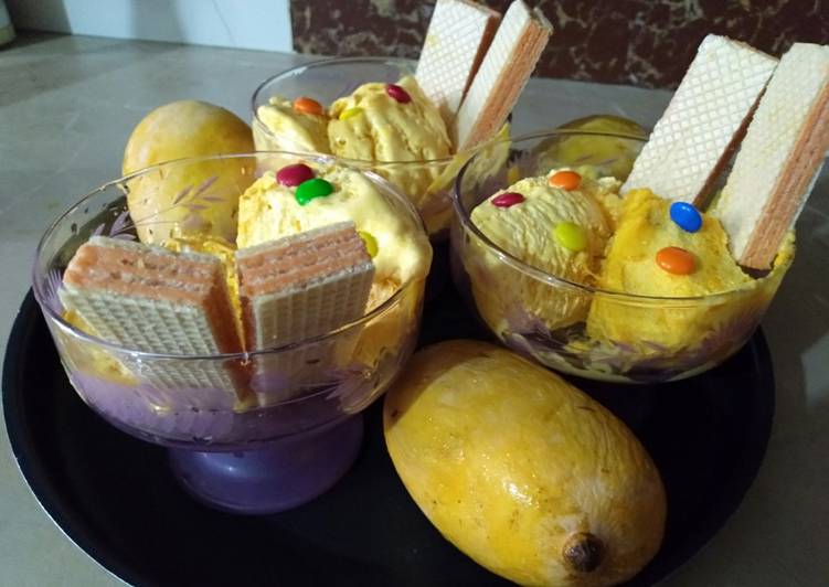 Easiest Way to Make Homemade Homemade mango 🍨 icecream