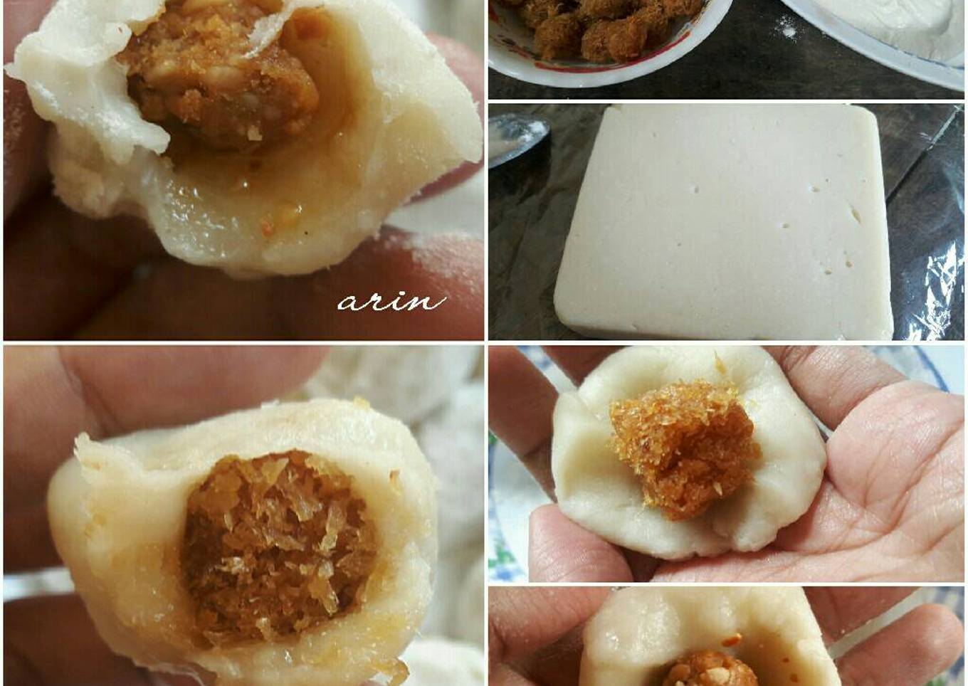 Resep Mochi unti kelapa & kacang gula merah ???