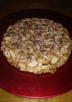Una foto de Tortilla "ropa vieja"