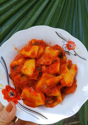 Hình của món Kimchee Đu đủ.