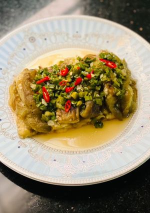 Hình của món Cà Tím 🍆 Mắm Mỡ Hành.