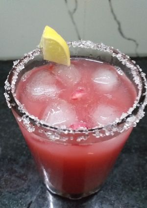 A picture of Pomegranate Orange Lime Cocktail.