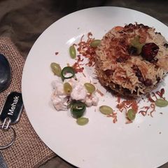 A picture of Kala chana pulao.