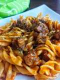 Fusilli Bolognaise with Beef Saikoro