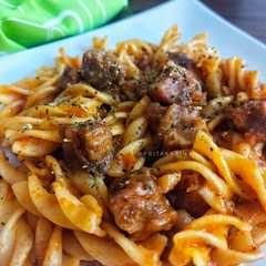 Fusilli Bolognaise with Beef Saikoro-レシピのメイン写真