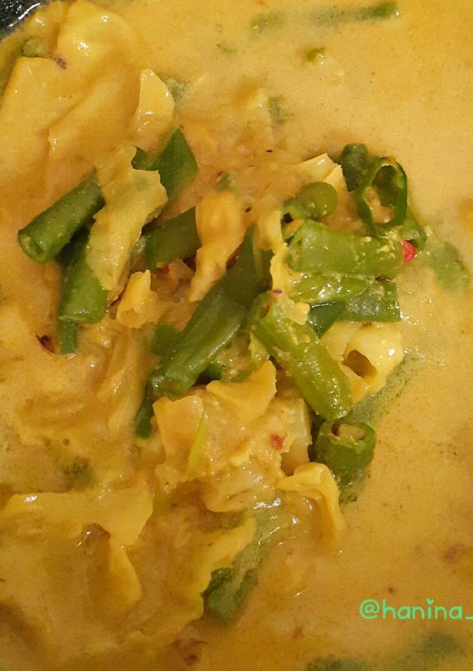 Foto resep Kol Kacang Panjang Santan Kuning Gurih