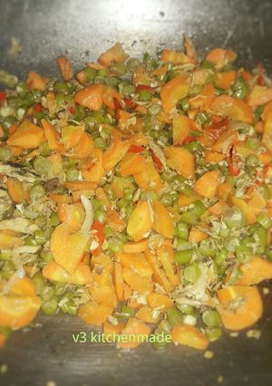 Foto resep Oseng wortel buncis ikan pindang tongkol