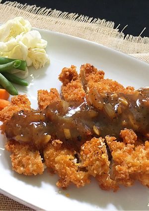 Foto resep Ayam Katsu Lada Hitam