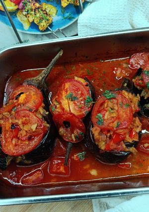 Mini sült padlizsán fűszeres töltelékkel recept fotója