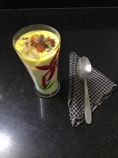A picture of Kesar pista Lassi.