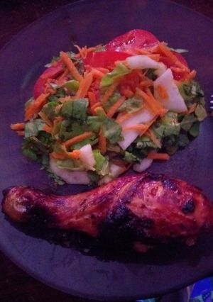 Una foto de Muslo de pollo al horno. A mi manera 😏