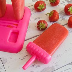 A picture of Coconut & Strawberry Ice Lollies.
