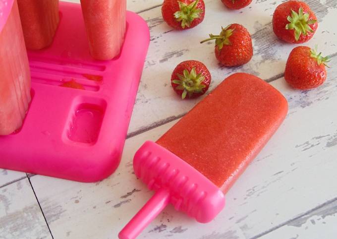 Easiest Way to Make Appetizing Coconut & Strawberry Ice Lollies