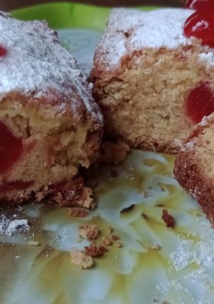 Una foto de Budín de cerezas