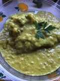 Cerdo con salsa de manzanas y curry