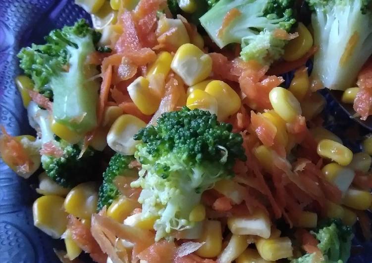 Salad sayur sederhana, mudah no mayonaise, sehat
