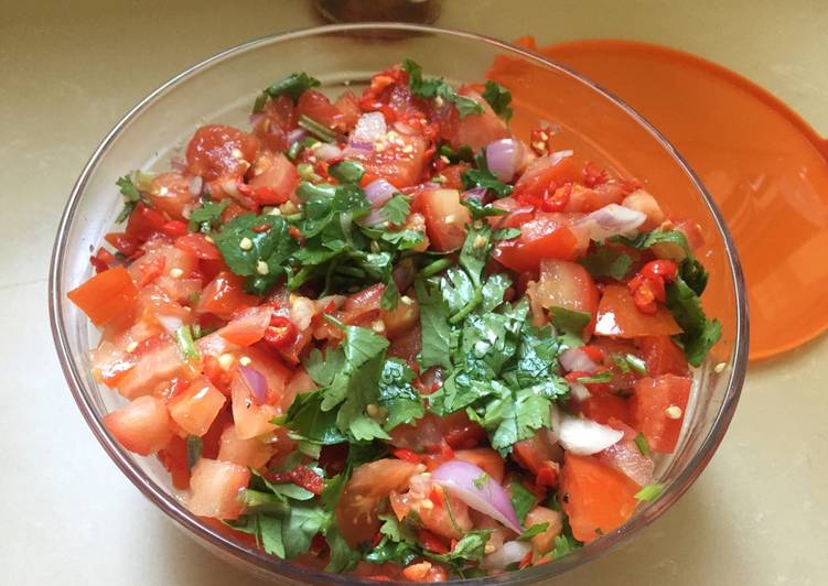 Resep: 4. Sambel tomat Mentah segar (Salad pedes) yang Gurih
