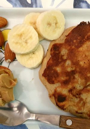 Una foto de Pancake de banana y arroz