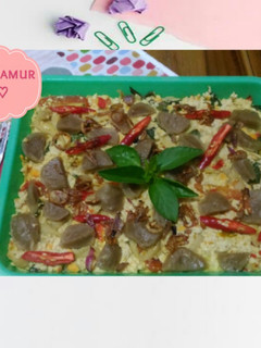 Foto resep Pepes tahu jamur+bakso♡