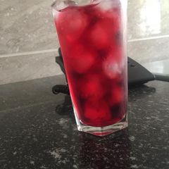 A picture of Homemade Hibiscus drink.